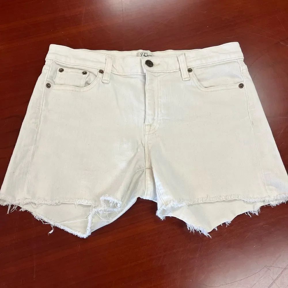 J. Crew Cream Denim Shorts sz 28